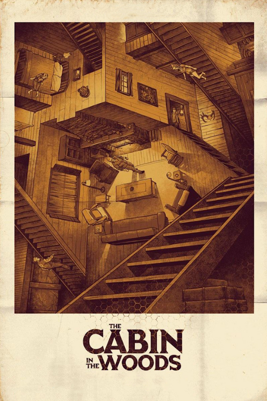 The Cabin in the Woods 2012 Poster 24x36 - Horror Comedy Thriller Meta Horror - PosterFire.com