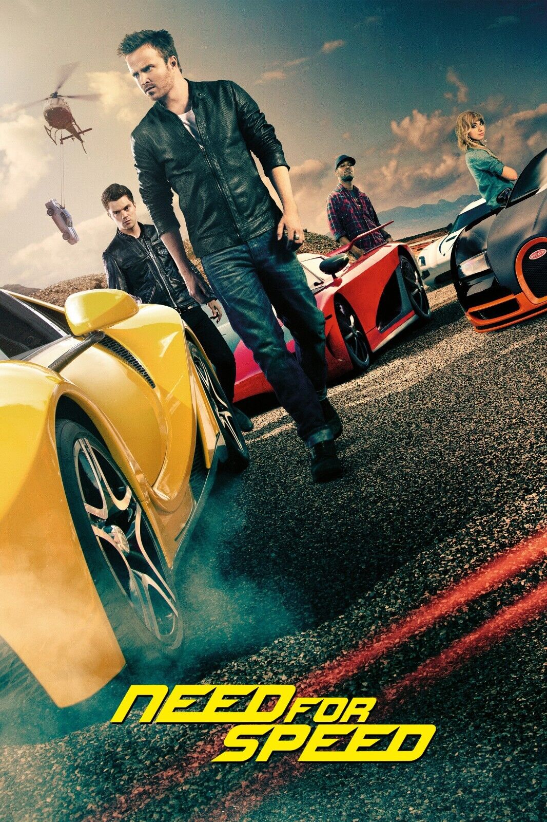 Need for Speed 2014 Movie Poster 24x36 Action Racing Car Chase Art - PosterFire.com