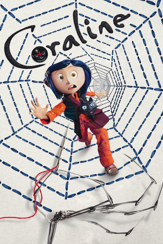 Coraline 2009 Poster 24x36 - Dark Fantasy Animation, Neil Gaiman, Creepy