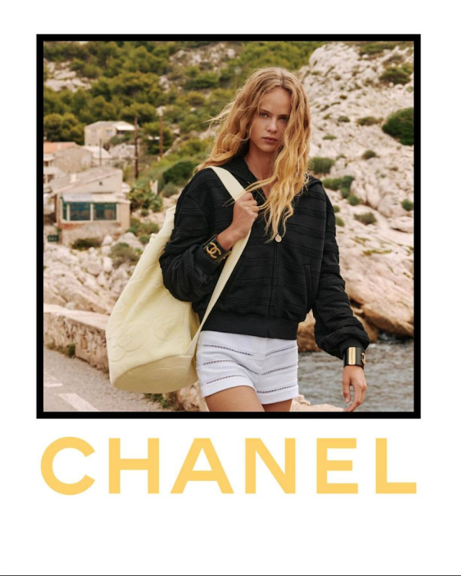 Olivia Vinten Chanel Coco Beach 2024 by Cass Bird Poster 24x36 - Stylish Beach