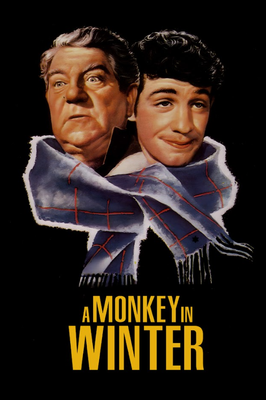 A Monkey in Winter 1962 Movie Poster 24x36 - French Drama, Jean Gabin, Classic - PosterFire.com