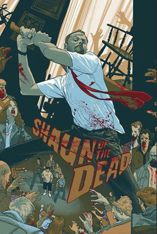 Shaun of the Dead 2004 Movie Poster 24x36 Simon Pegg Zombie Comedy Horror - PosterFire.com