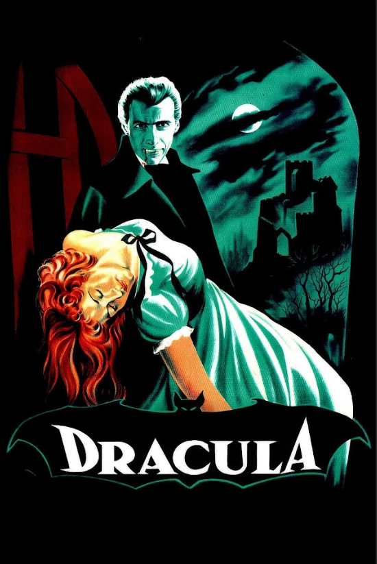 Dracula 1958 Movie Poster 24x36 - Christopher Lee Classic Horror Film Gothic