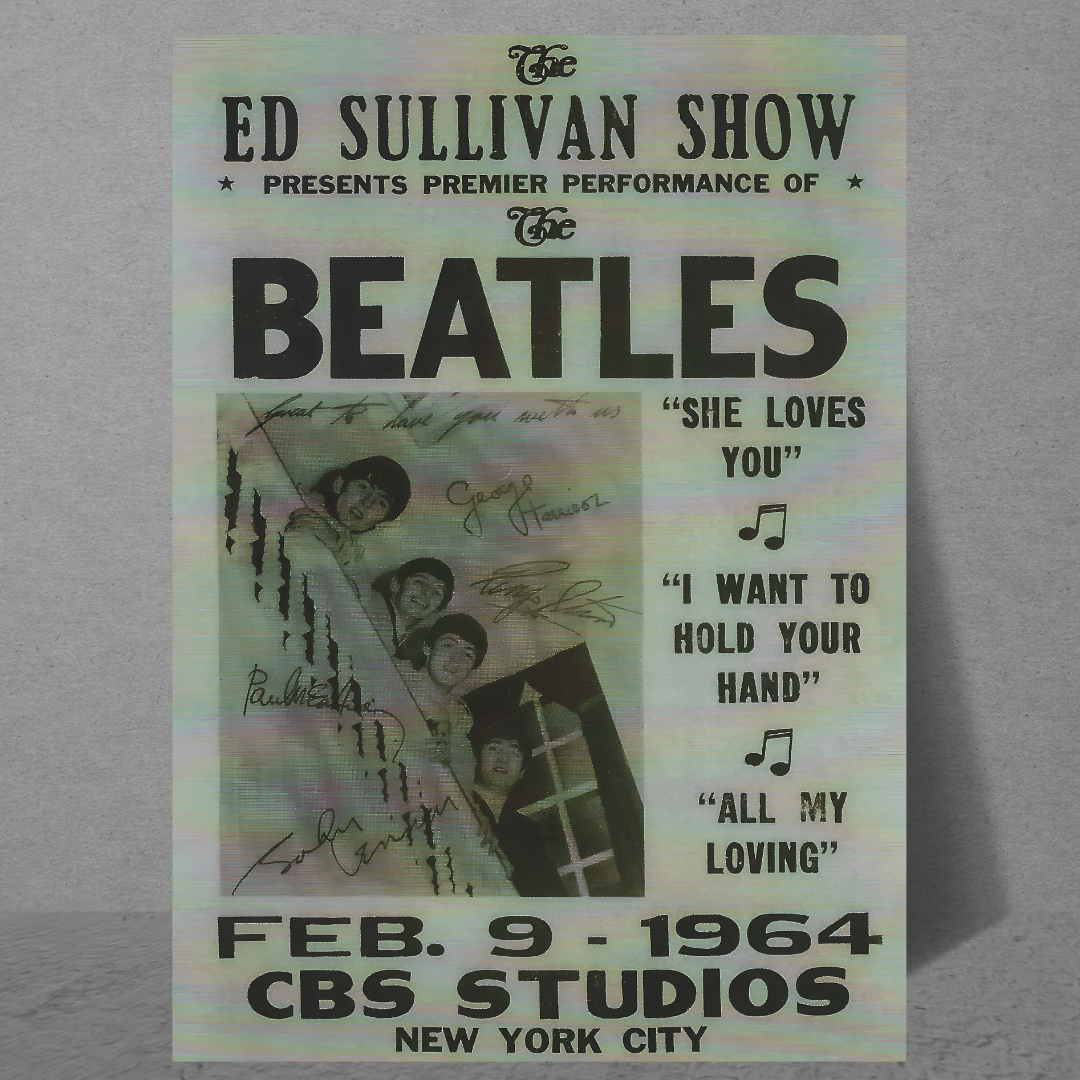 Rare ED Sullivan Show The Beatles Vintage Poster - Collectible Memorabilia