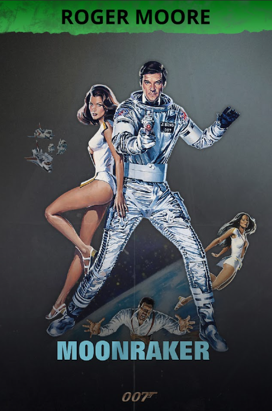 Moonraker 1979 Movie Poster 24x36 - James Bond, Space Thriller, Roger Moore, Epi - PosterFire.com