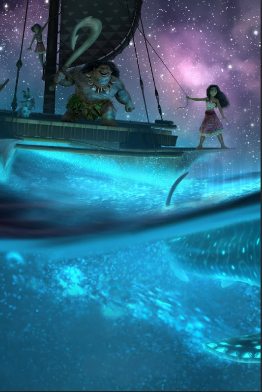 Moana 2 2024 Poster 24x36 - Disney Animated Adventure Sequel Film Art