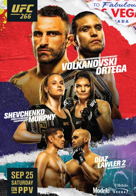 UFC 266: Epic Title Fights – Volkanovski vs Ortega, Shevchenko vs Murphy - PosterFire.com