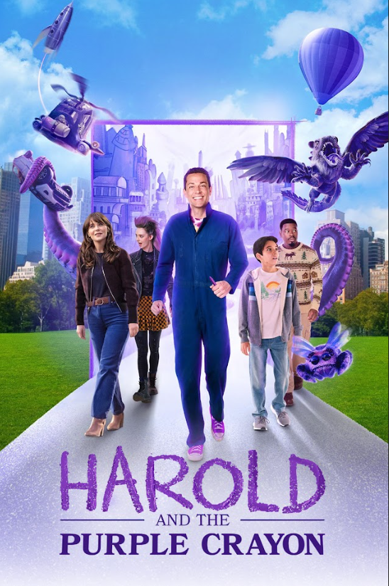 Harold and the Purple Crayon 2024 Movie Poster 24x36 Animated Adventure Family