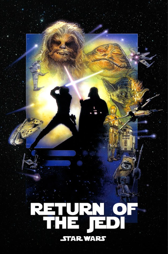 1983 Return of the Jedi Movie Poster 24x36 Iconic Star Wars Sci-Fi Film - PosterFire.com