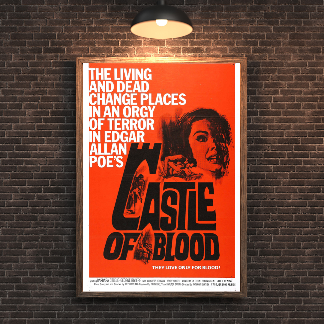 Castle of Blood Movie Poster - Vintage Gothic Horror Collectible Art Print