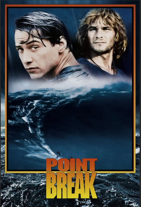 Point Break 1991 Poster 24x36 - Keanu Reeves Patrick Swayze Action Thriller