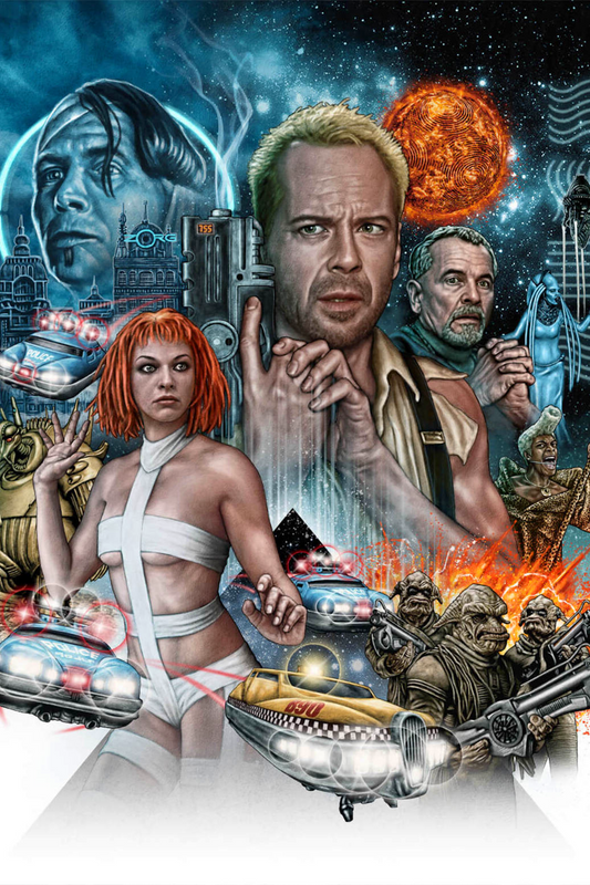 The Fifth Element 1997 Movie Poster 24x36 Bruce Willis Sci-Fi Action Classic - PosterFire.com