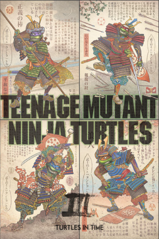 Teenage Mutant Ninja Turtles III (1993) 24x36 Movie Poster Fun Time Travel - PosterFire.com