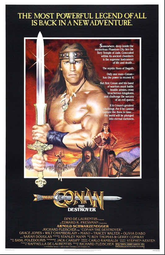 Conan the Destroyer 24x36 Poster Arnold Schwarzenegger Fantasy Action Classic - PosterFire.com