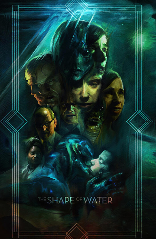 The Shape of Water 2017 Poster 24x36 - Fantasy Romance Sci-Fi Oscar Winner - PosterFire.com