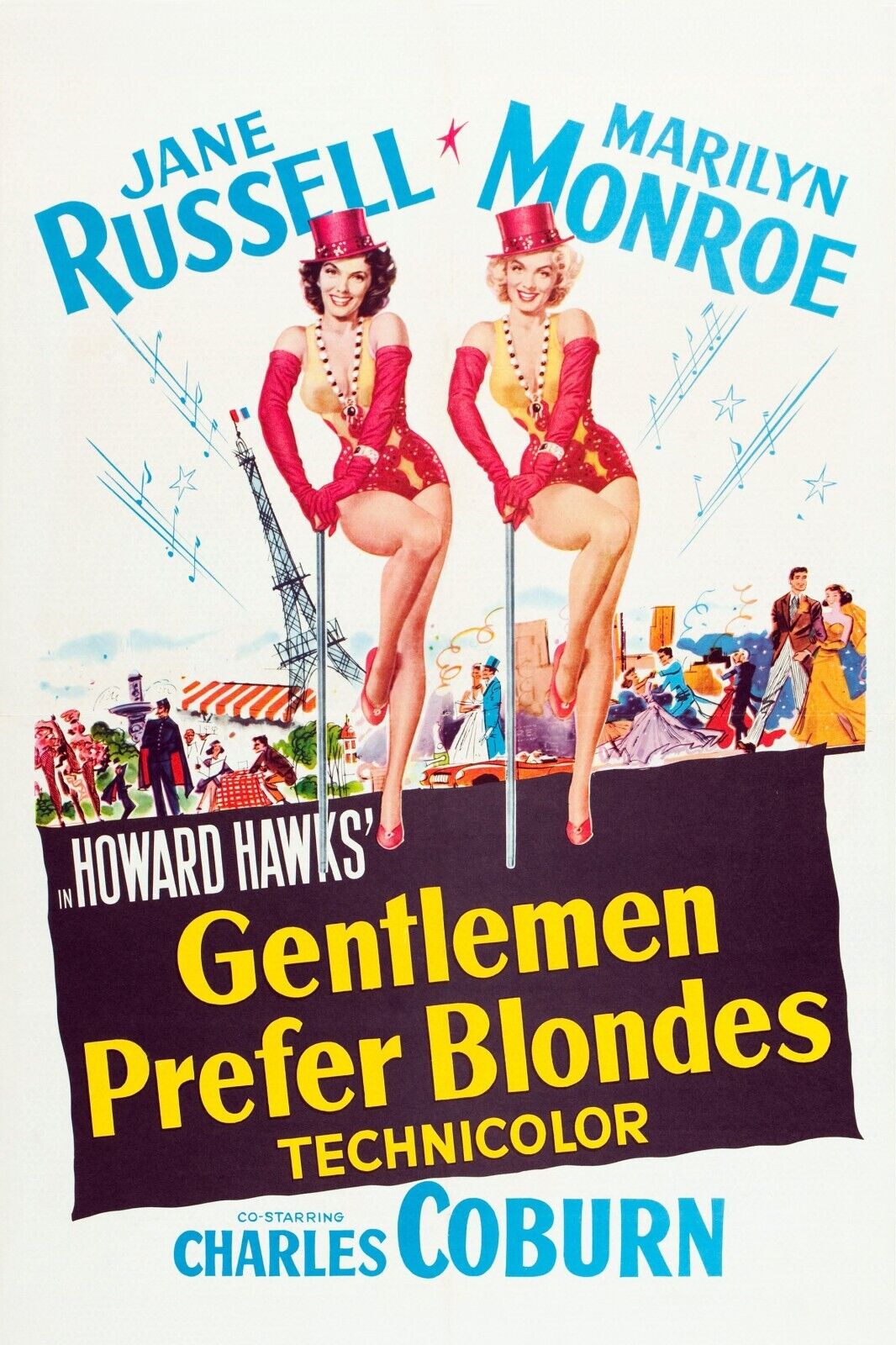 Gentlemen Prefer Blondes 1953 Poster 24x36 - Classic Comedy Musical