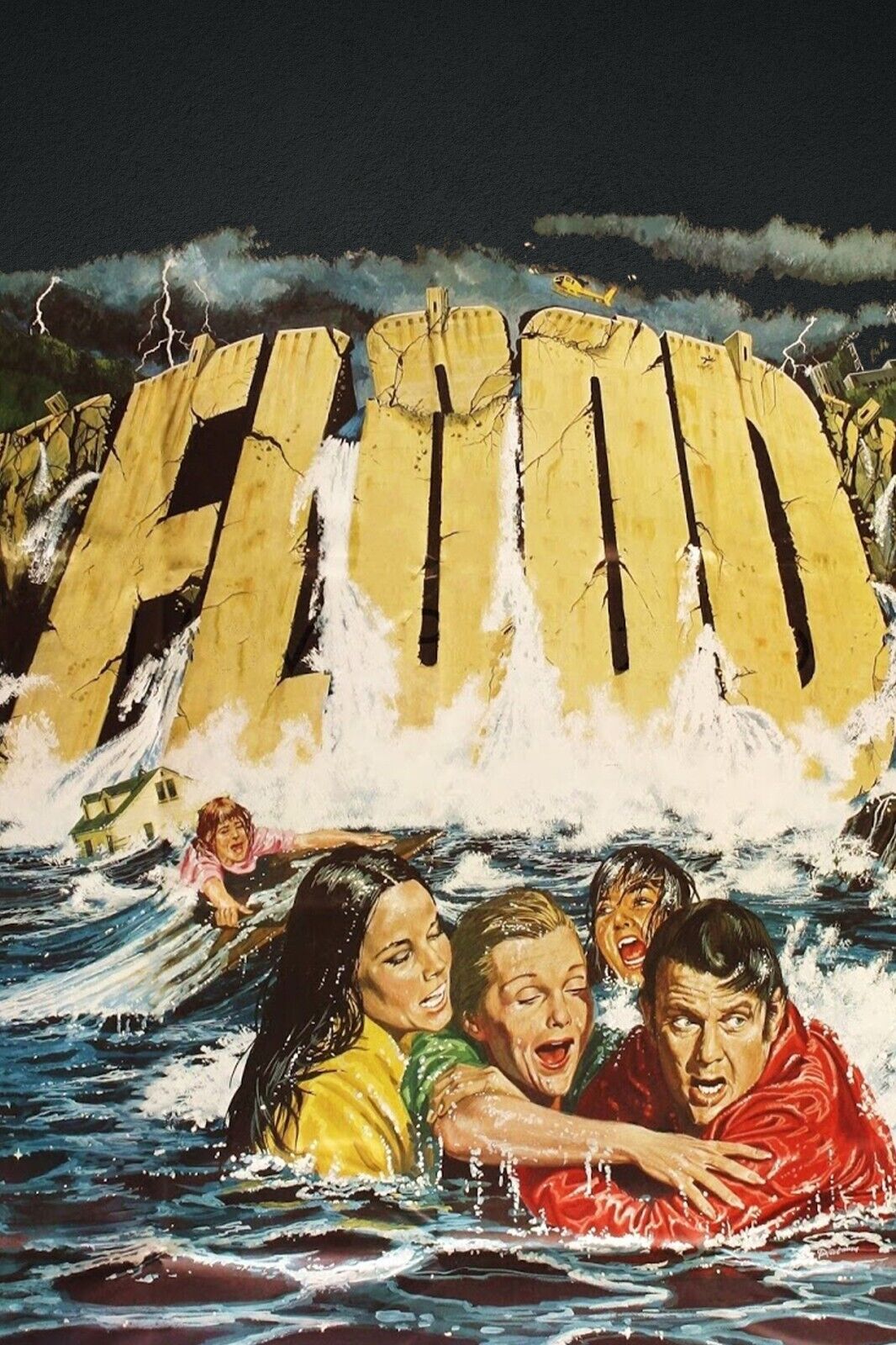 Flood! (1977) Poster 24x36 - Disaster Film Classic