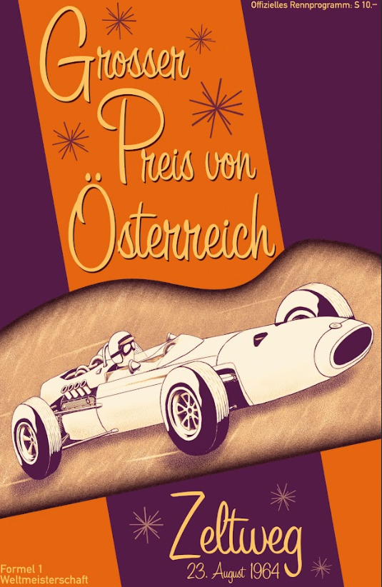 Zeltweg 1964 Car Racing Poster 24x36 – Vintage Motorsport Art, Classic Racing - PosterFire.com