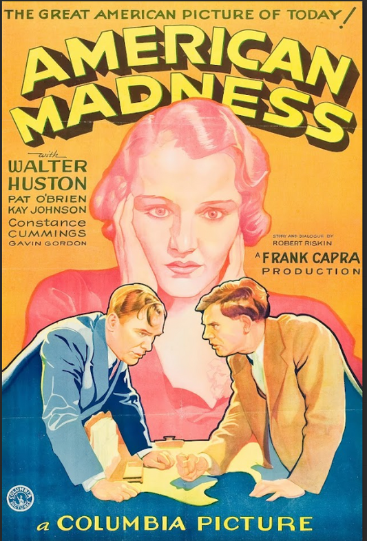 American Madness (1932) Poster - 24x36 | Classic Drama | Depression Era Film Art - PosterFire.com