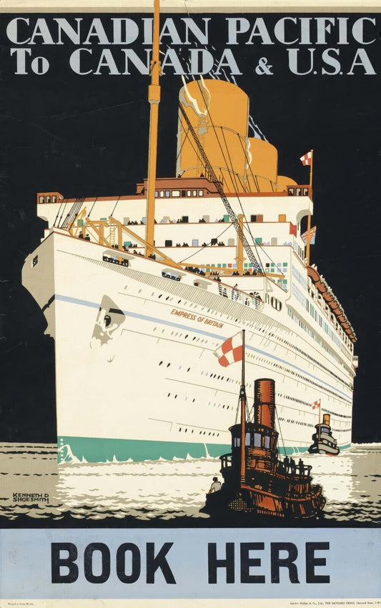 1933 Canadian Pacific Poster | Kenneth Denton Shoesmith Art | Classic Travel