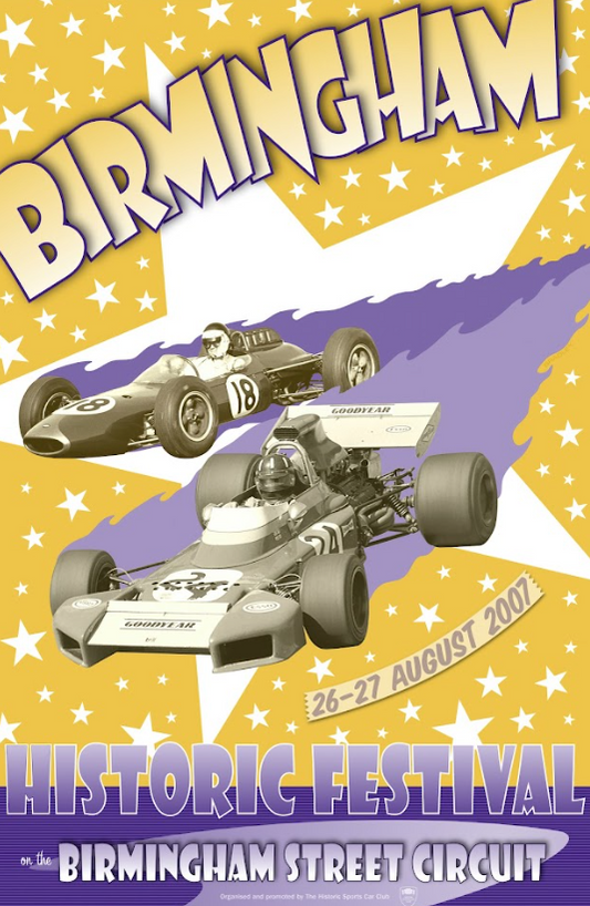 Birmingham Street Circuit 2007 Car Racing Poster - Iconic Urban Circuit