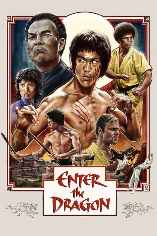 1973 Enter the Dragon Movie Poster 24x36 Classic Martial Arts Bruce Lee - PosterFire.com