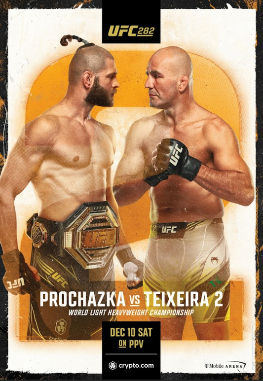 Prochazka vs Teixeira UFC Poster 24x36 Light Heavyweight Championship Fight Art - PosterFire.com