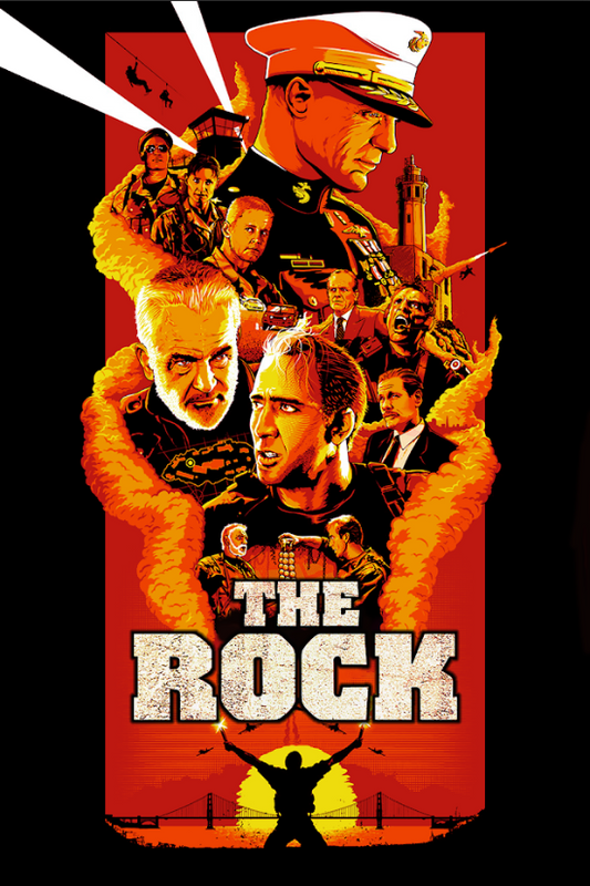 The Rock 1996 Poster 24x36 - Sean Connery Nicolas Cage Action Thriller Alcatraz - PosterFire.com