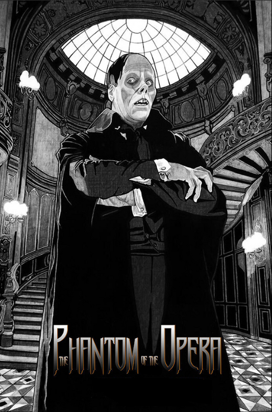 The Phantom of the Opera 1925 Poster 24x36 - Silent Horror Classic Lon Chaney Ph - PosterFire.com