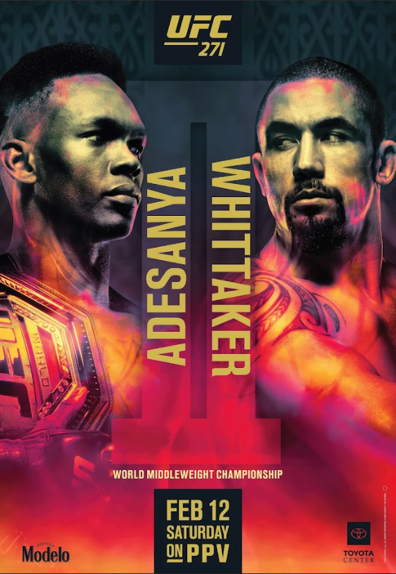 Adesanya vs Whittaker Poster 24x36 - UFC Middleweight Title Fight, Intense Rival - PosterFire.com