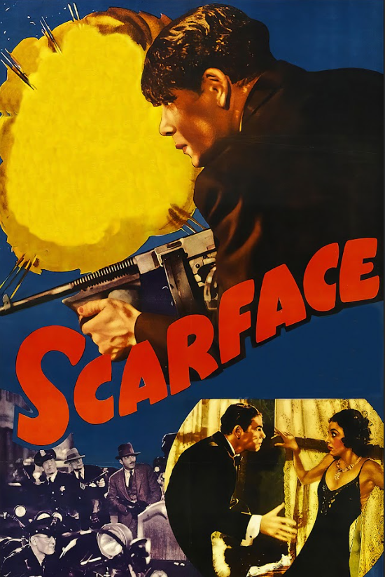 Scarface (1932) Poster 24x36 Iconic Gangster Film with Paul Muni as a Rising Cri - PosterFire.com