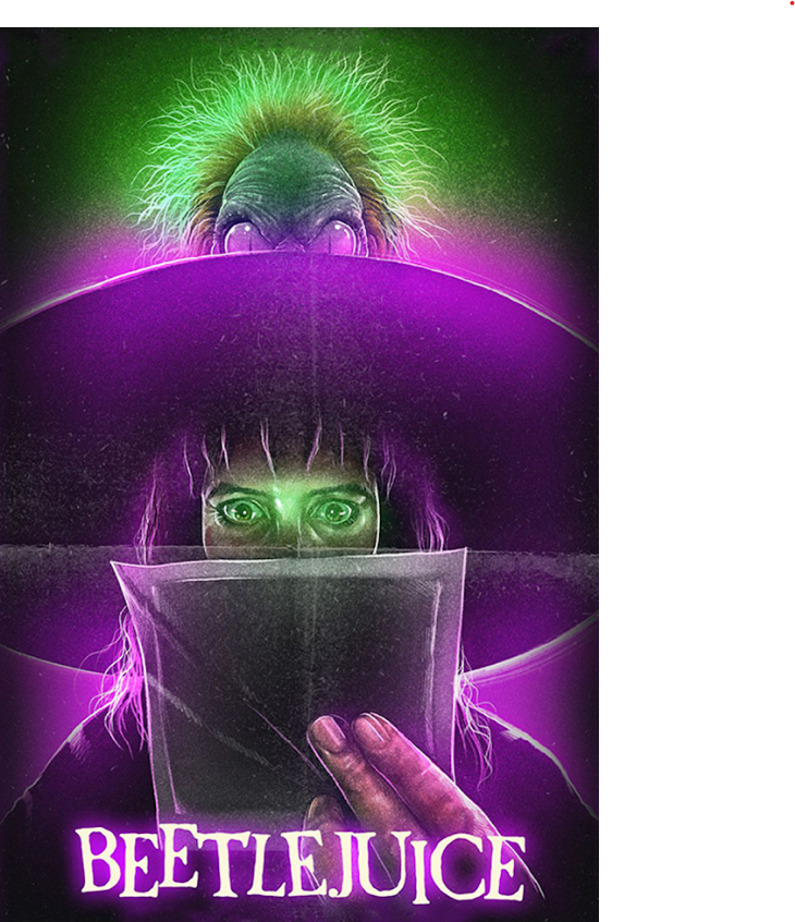 1988 Beetlejuice Poster 24x36 | Tim Burton Comedy Classic | Collectible Art - PosterFire.com