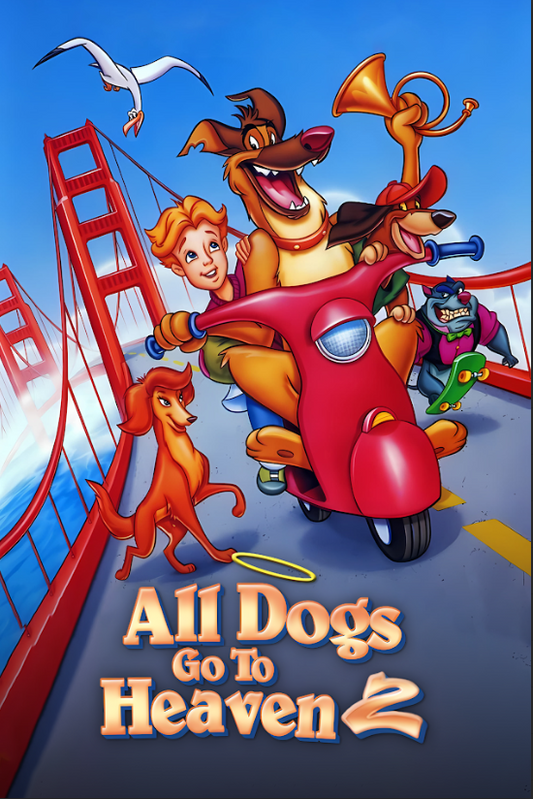 All Dogs Go to Heaven 2 (1996) Movie Poster 24x36 Animated Sequel, Family