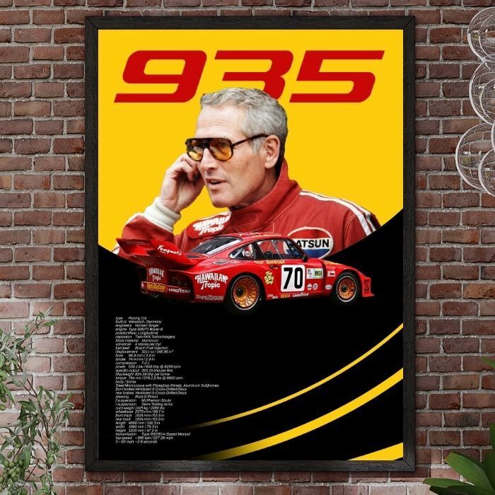 Porsche 935 Paul Newman germany racing poster 24x36 car 911 bmw tuner dtm motor - PosterFire.com