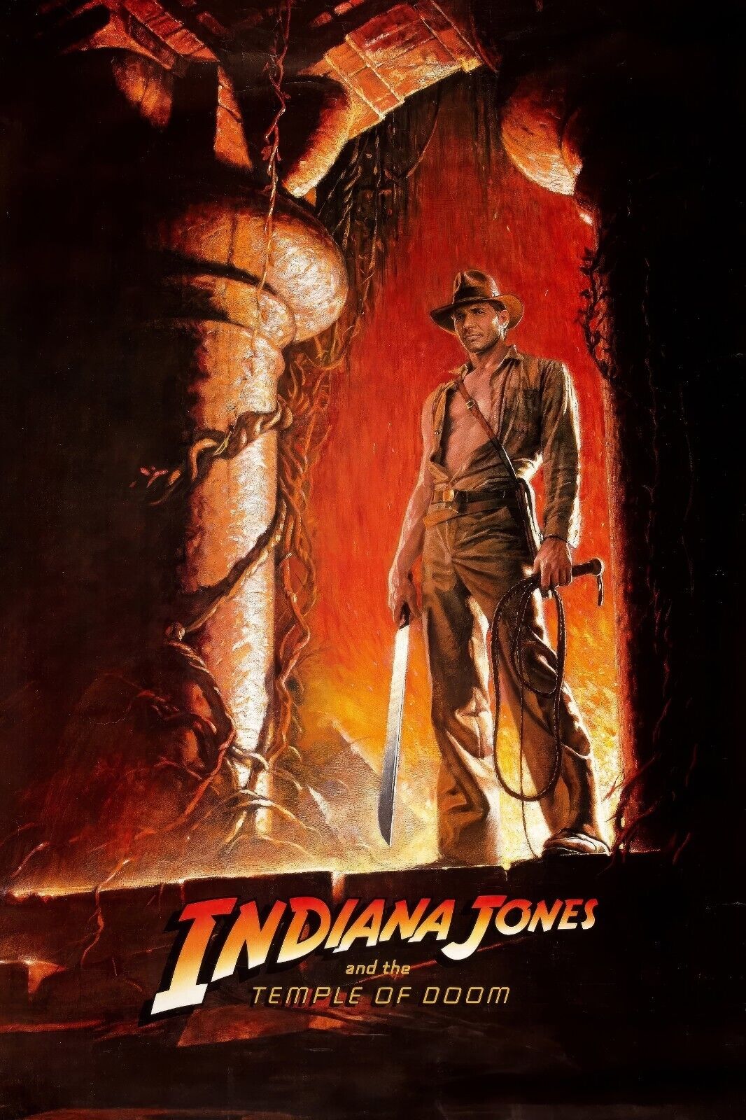 Indiana Jones and the Temple of Doom 1984 Movie Poster 24x36 | Harrison Ford - PosterFire.com