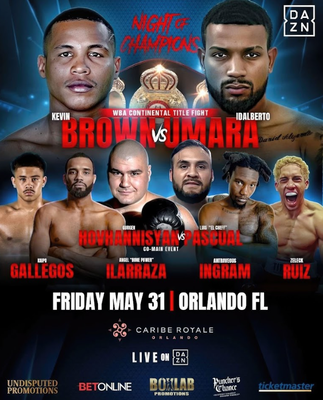 Night of Champions Brown vs Umara Poster 24x36 - Intense Battle, Showdown - PosterFire.com