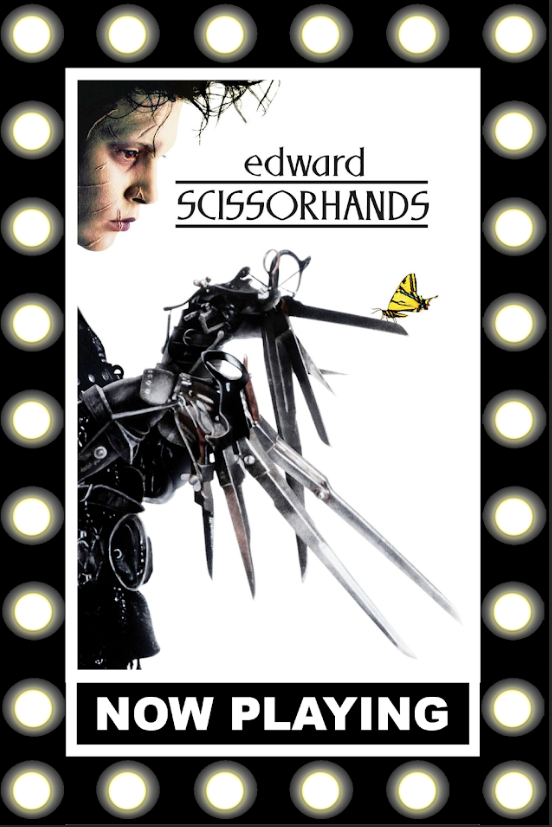 Edward Scissorhands 1990 Poster 24x36 - Tim Burton Fantasy Romance Johnny Depp - PosterFire.com