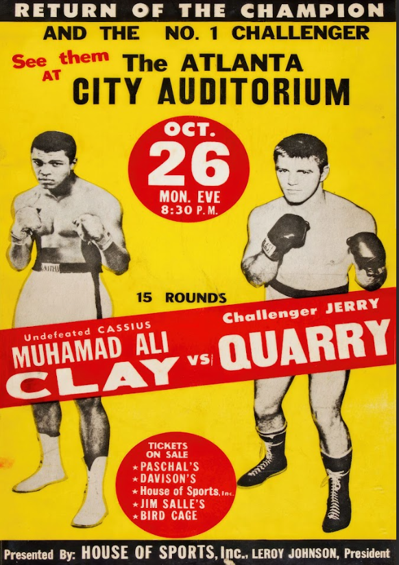 Muhammad Ali vs Jerry Quarry Boxing Poster 24x36 - 1970 Heavyweight Showdown - PosterFire.com