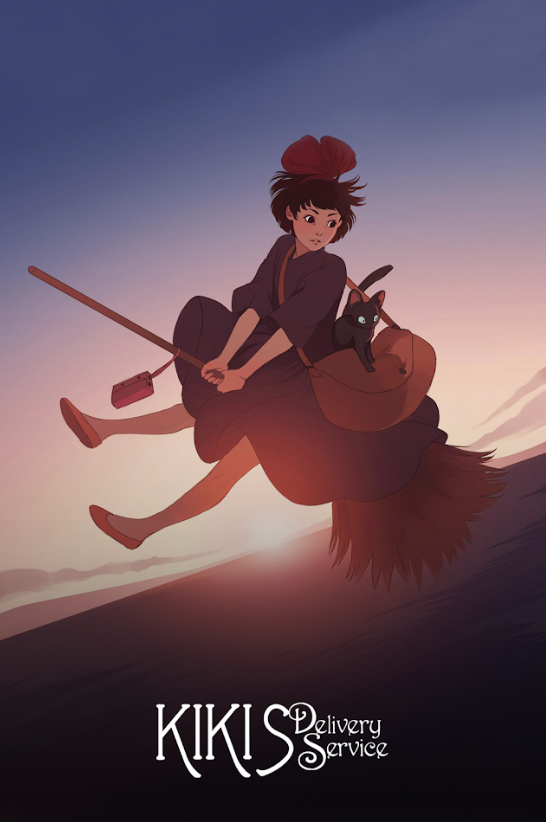 Kiki's Delivery Service 1989 Poster 24x36 - Studio Ghibli Classic, Magical - PosterFire.com