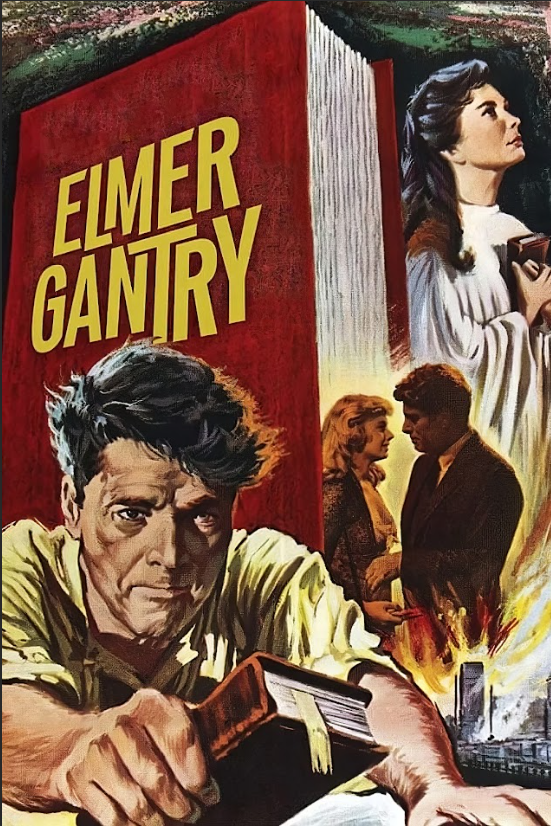 1960 Elmer Gantry Movie Poster 24x36 Classic Drama Burt Lancaster Film