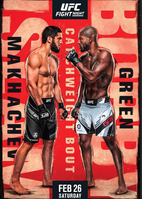 Makhachev vs Green UFC Poster 24x36 - Lightweight Bout, High-Stakes Fight - PosterFire.com