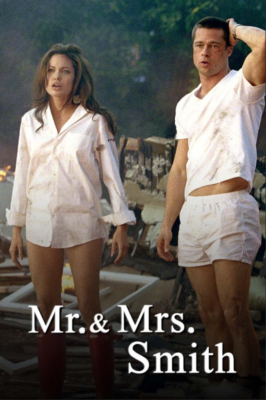 Mr. & Mrs. Smith 2005 Poster 24x36 Brad Pitt Angelina Jolie Action Comedy Spy