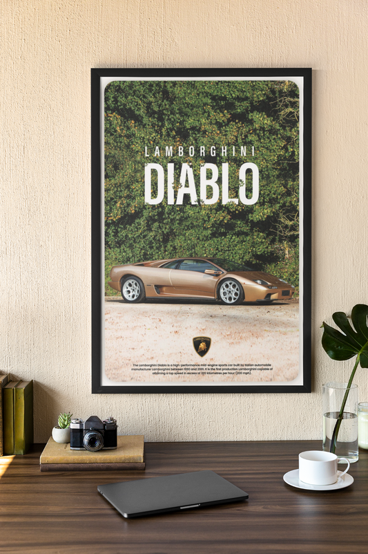 Lamborghini Diablo 24X36 GTO Huracan super car Italian foreign aventador ferrari