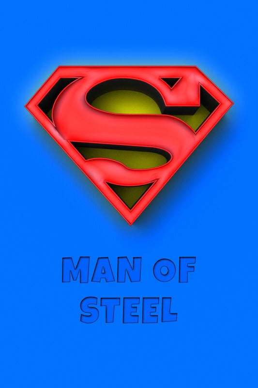 Man of Steel (2013) Poster 24x36 - Superman Reboot - DC Comics Movie Art - PosterFire.com