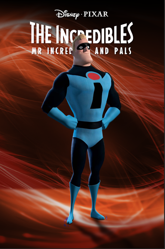 Mr. Incredible and Pals (2005) 24x36 Movie Poster, Pixar Animated Short, Incredi