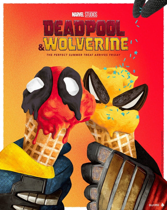 Deadpool vs Wolverine Posters 24x36 Ryan Reynolds Hugh Jackman blade - PosterFire.com