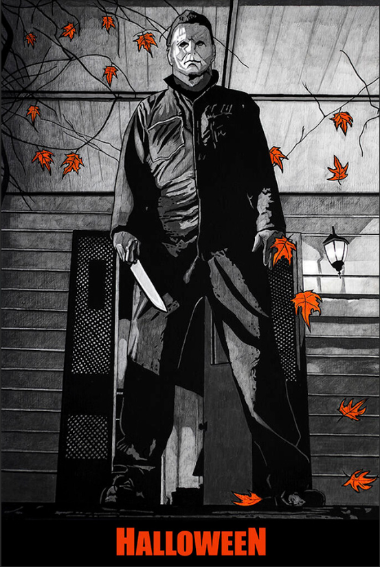 Halloween (1978) Poster 24x36 – Classic Slasher Horror, Michael Myers Art Print