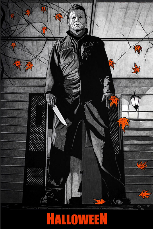 Halloween (1978) Poster 24x36 – Classic Slasher Horror, Michael Myers Art Print