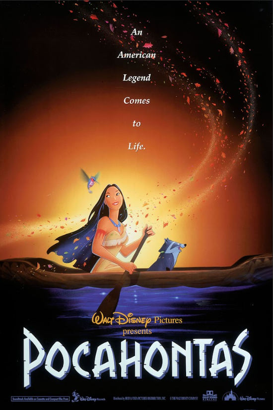 1995 Pocahontas Movie Poster 24x36 Disney Animated Classic Film