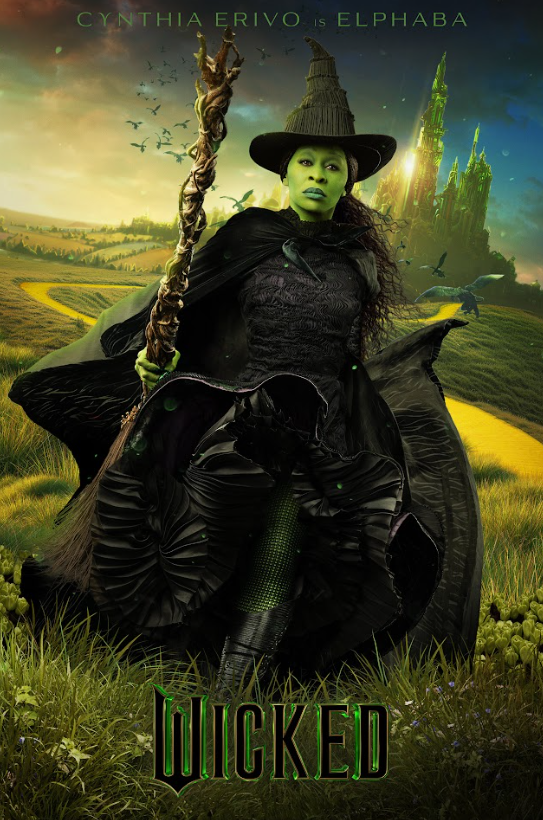 Wicked 2024 Movie Poster 24x36 - Iconic Broadway Musical Fantasy Drama Magical